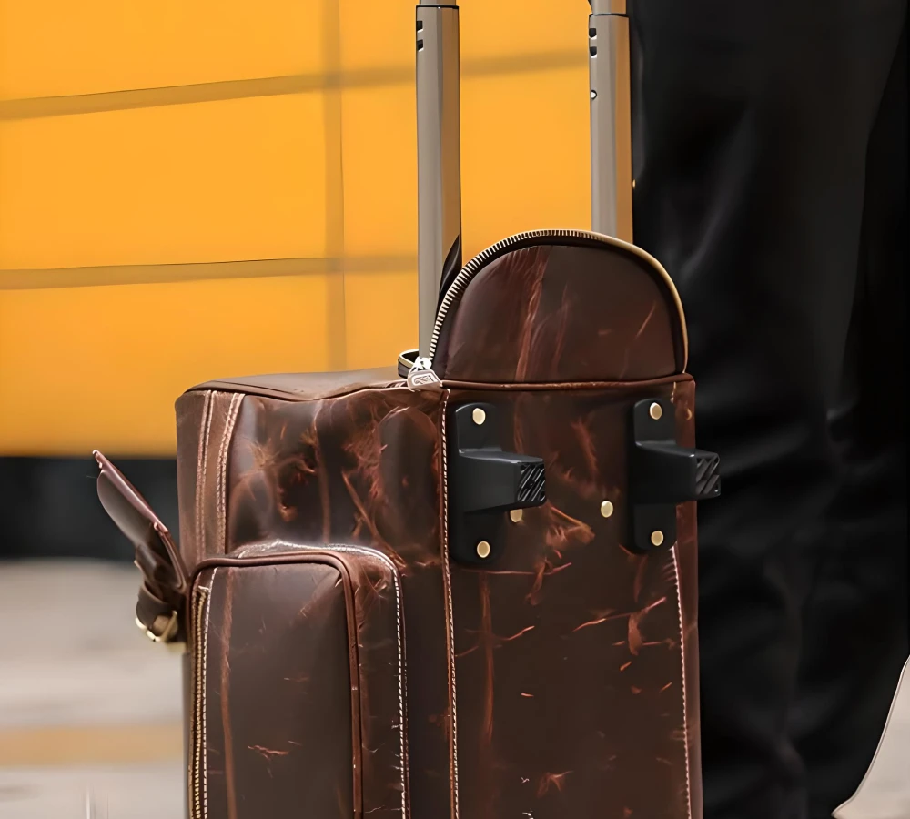 leather carry on suitcase