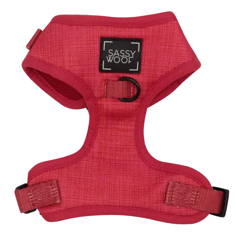 Sassy woof red dog harness